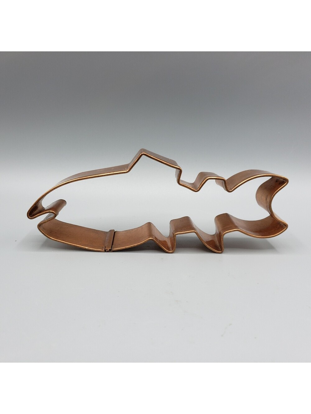 Solid Copper Cookie Cutter Shark Fish Large 6 Inches Long Ocean Sea Life